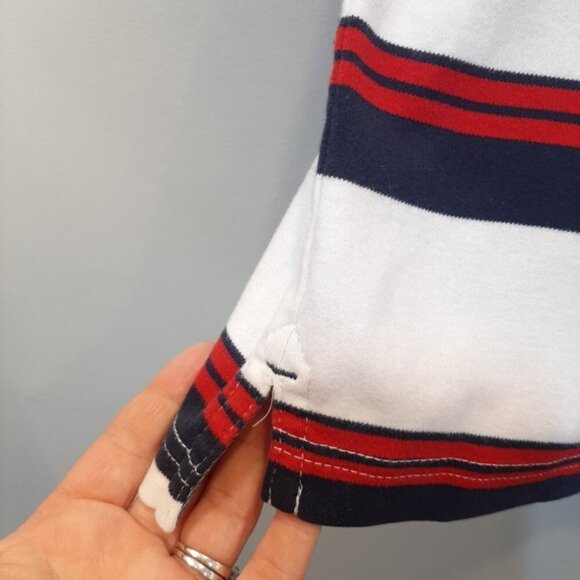 Tommy Hilfiger Striped Polo Shirt Short Sleeve Collared Top Golf Mens Size Large - Picture 6 of 11